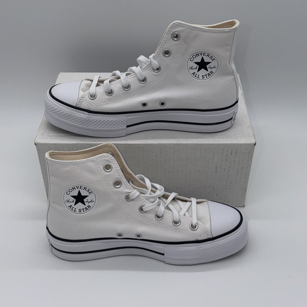NEW Converse Chuck Taylor All Star Lift Hi Women's 9 White Black